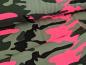 Preview: Baumwolljersey Camouflage Tarnmuster Rosa